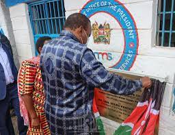 President Kenyatta commissions the Muthua community water supply project earlier this year