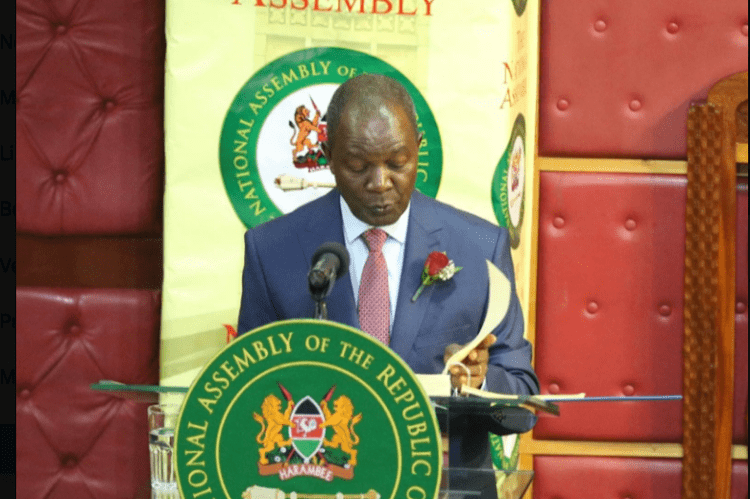 Treasury Cabinet Secretary Njuguna Ndung’u presents the 2023-24 Budget in Parliament